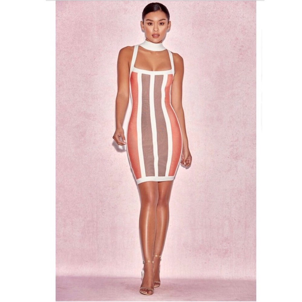 House of CB bandage halter Shah dress NWT